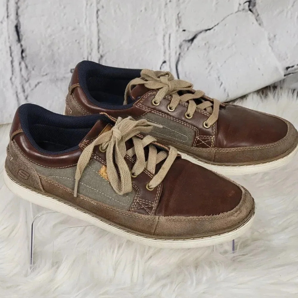SKECHERS‎ Men’s Langon Casual Lace Up Sneakers Boat Shoe Loafer Size 8.5